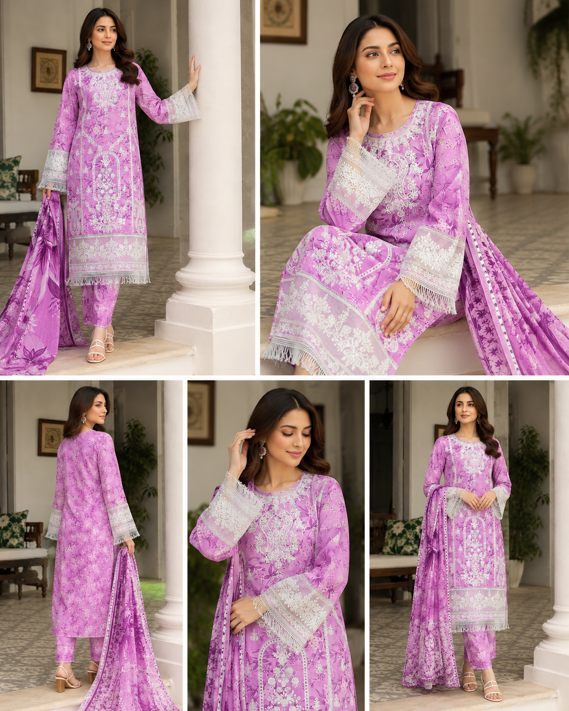 Pink Blossom Elegance – 3 Piece