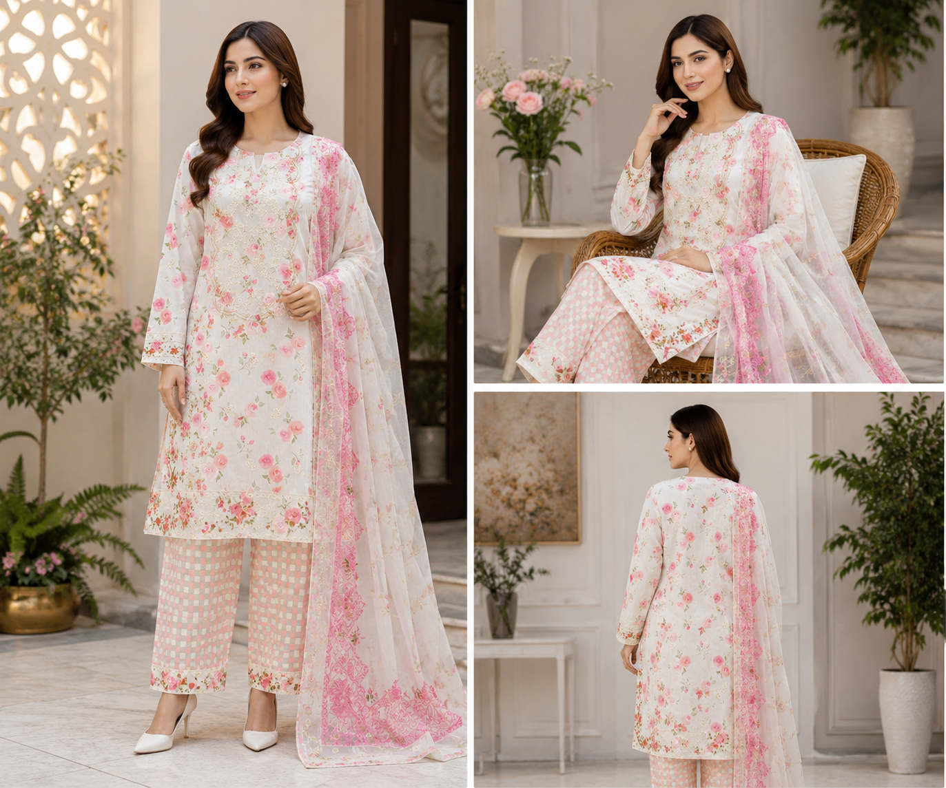 Pink Petal Grace 3 Piece