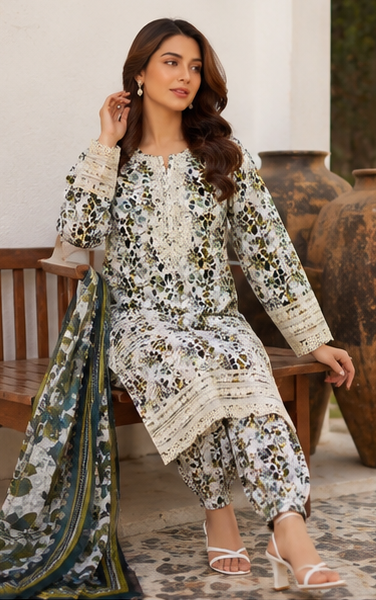 Olive Whisper – Stitched 3 Piece Suit