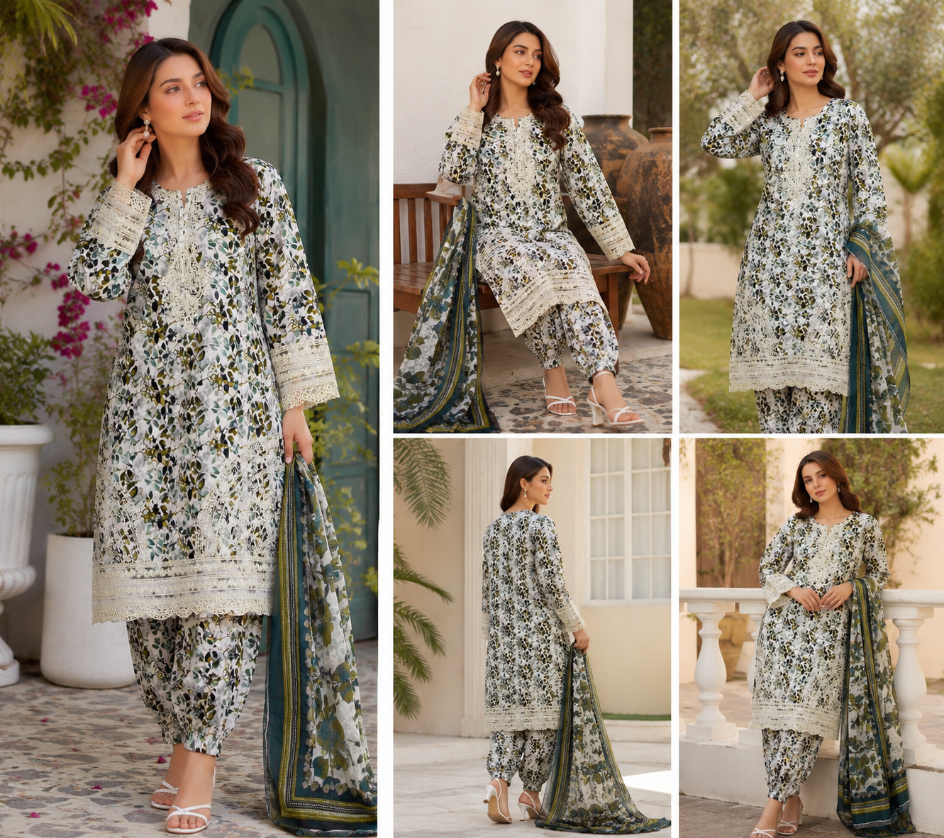 Olive Whisper – Stitched 3 Piece Suit