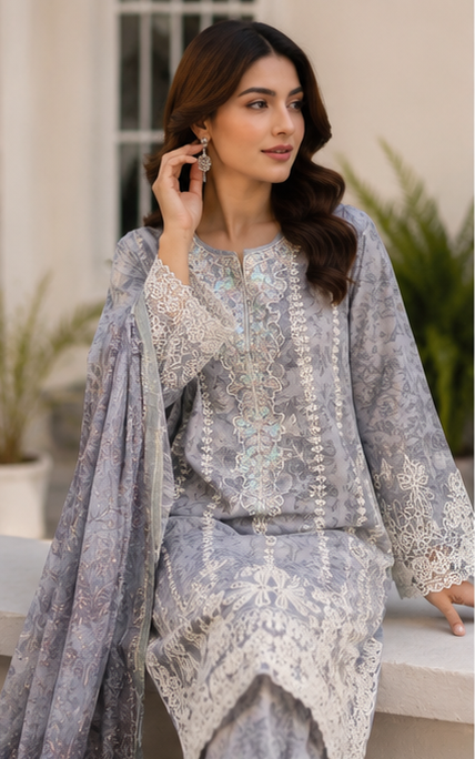 Silver Mist – Stitched 3 Piece Suit
