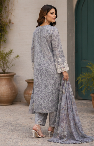 Silver Mist – Stitched 3 Piece Suit