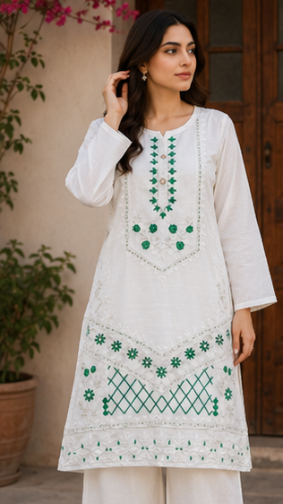Jashn-e-Azadi White – 2 Piece