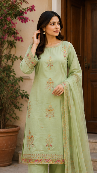 Sage Elegance – 3 Piece Suit