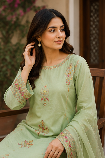 Sage Elegance – 3 Piece Suit