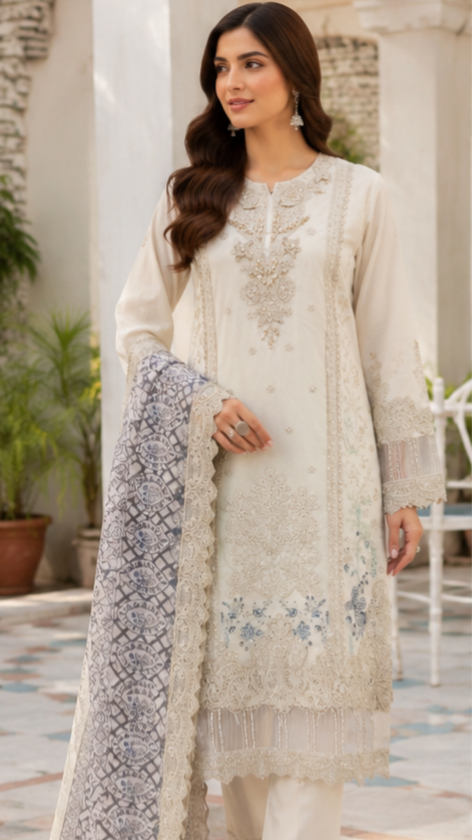 Luxury Embroidered Suit 3-Piece