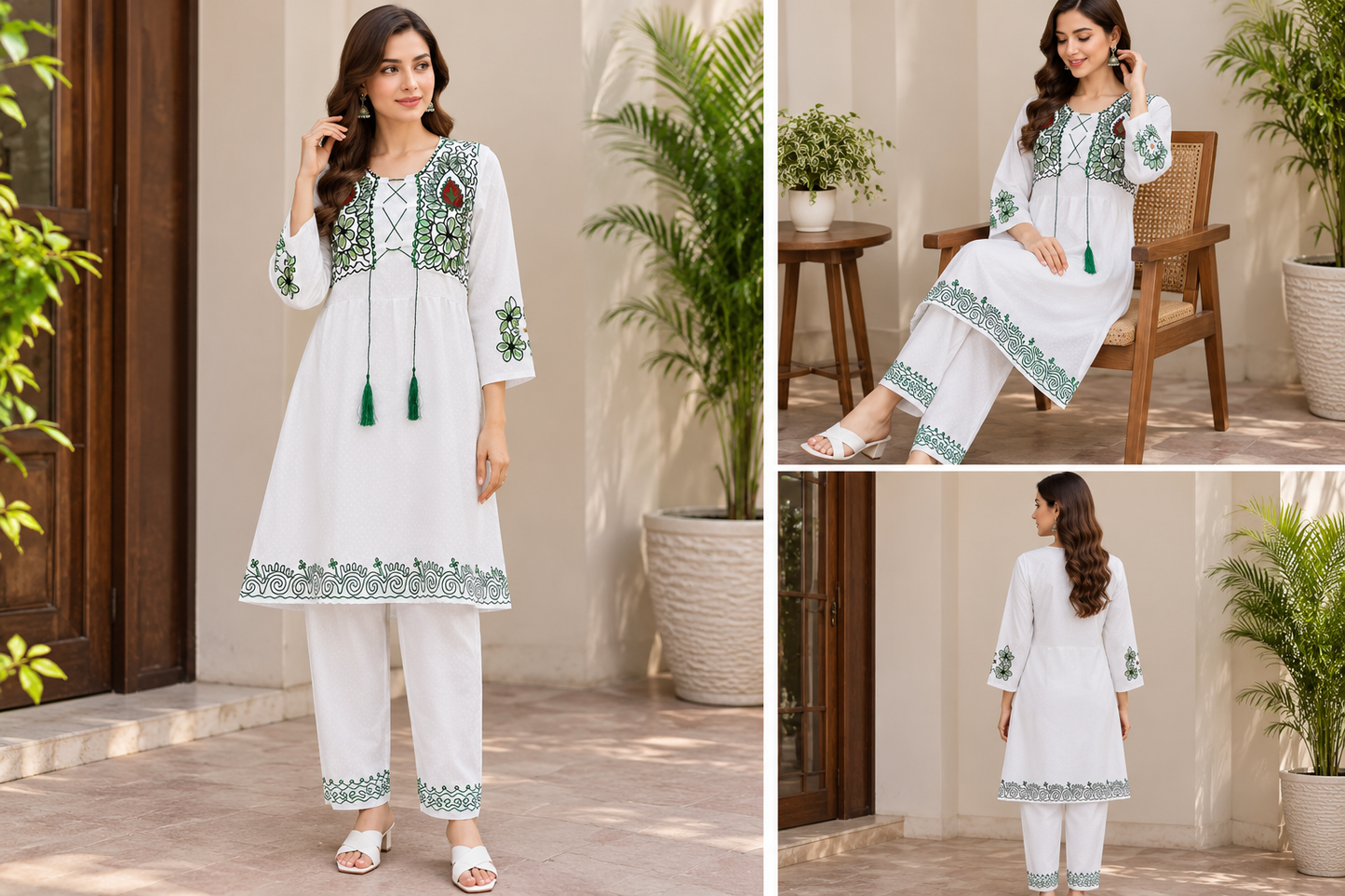 White Embroidered Summer Lawn Suit – 2 Piece