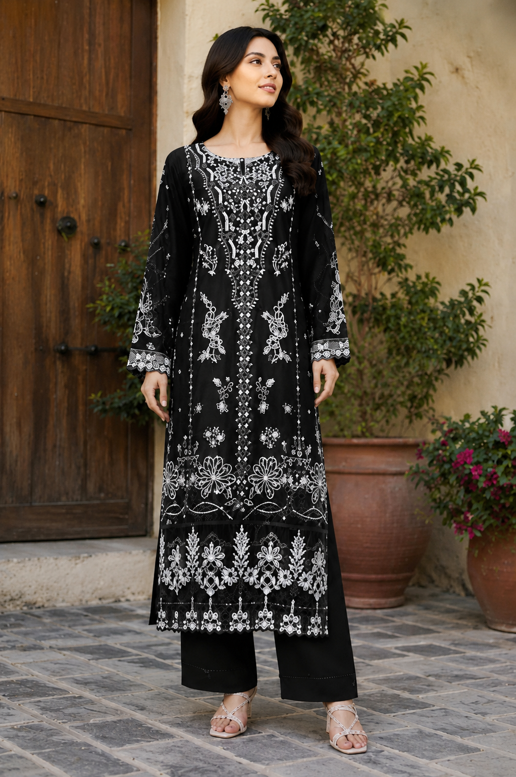 Ruby Bloom Embroidered Shirt - 2 Piece